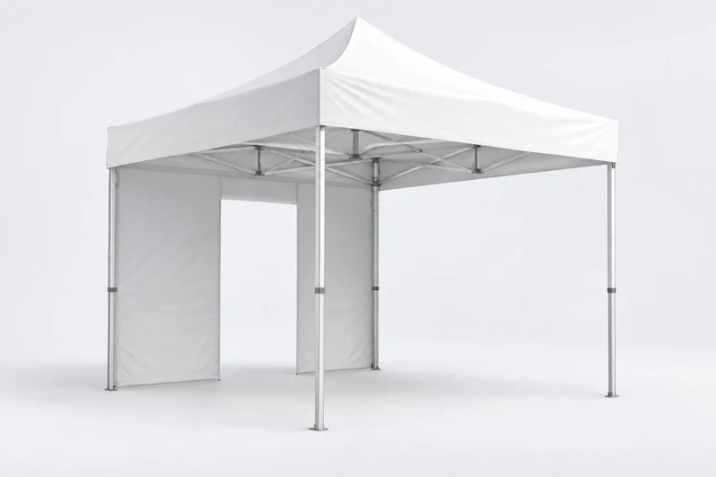 1x Seitenwand 3x3 m mit Durchgang, weiß